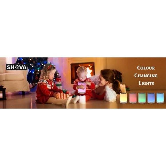 Set of 2 Bluetooth Speaker Night Light Portable Wireless Bluetooth Speakers Touc - Picture 8 of 8